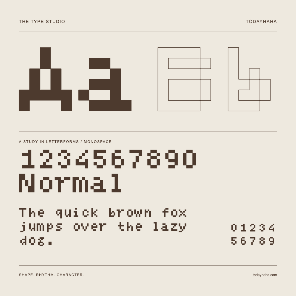 1234567890 Normal — Estudio de letras con una frase y números