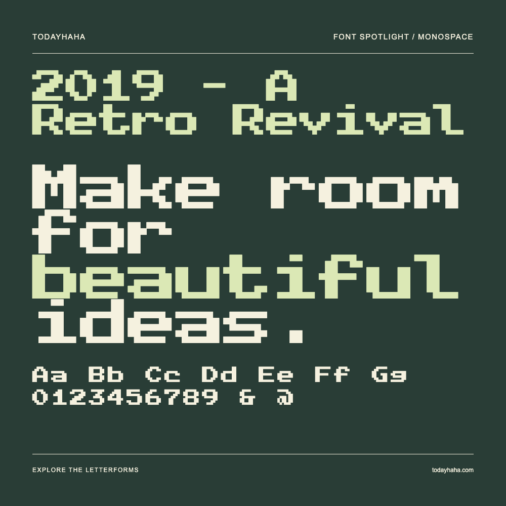 2019 - A Retro Revival — Typografieposter mit Beispieltext