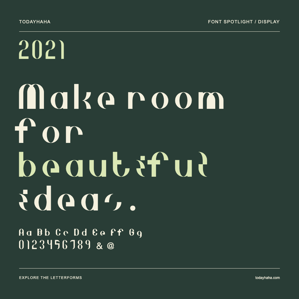 2021 — Typography poster with sample text