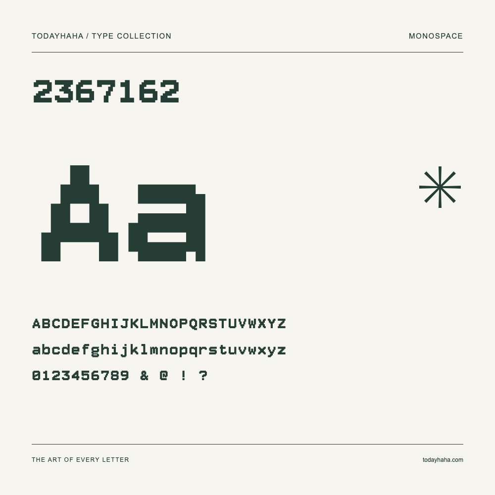 2367162 — Font specimen with uppercase and lowercase letters and numbers