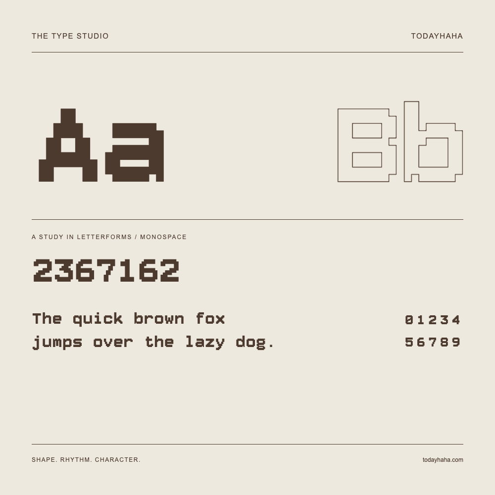 2367162 — Letterform study with sample sentence and numbers