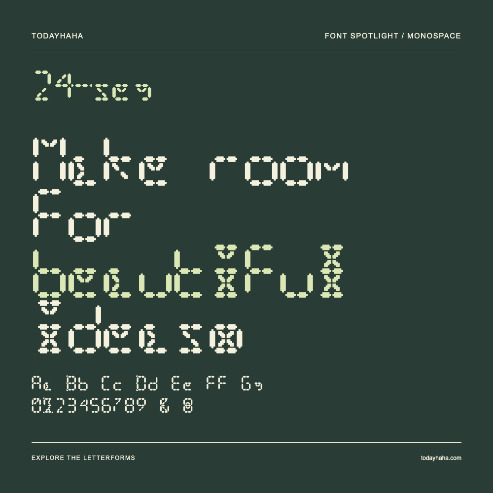 24-seg — Typografieposter mit Beispieltext