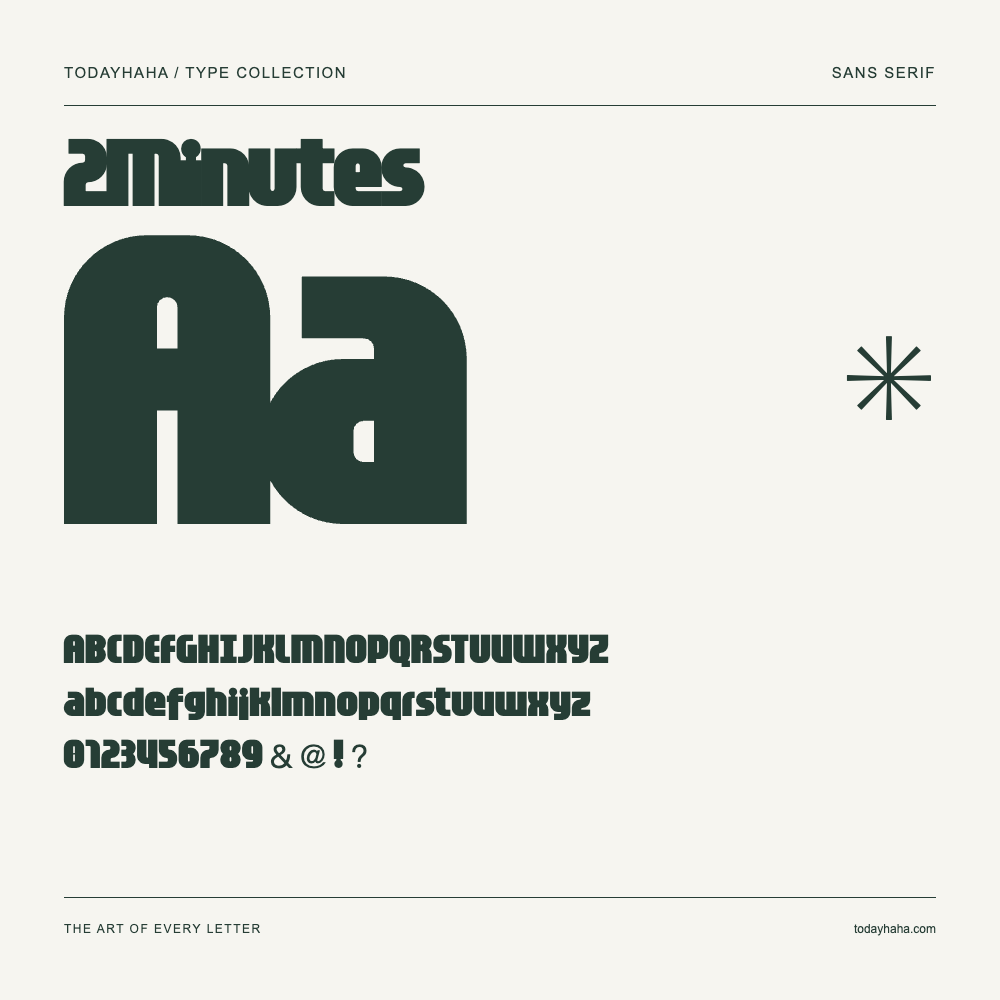 2Minutes — Muestra de mayúsculas, minúsculas y números