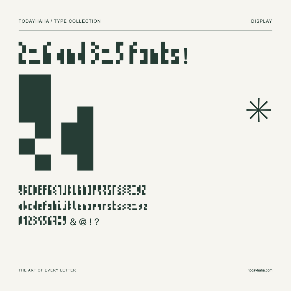 2x6 and 3x5 fonts! — Font specimen with uppercase and lowercase letters and numbers