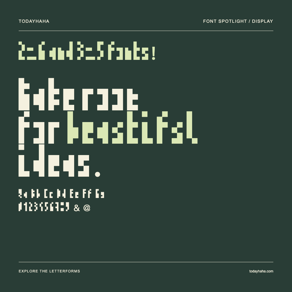 2x6 and 3x5 fonts! — Typography poster with sample text