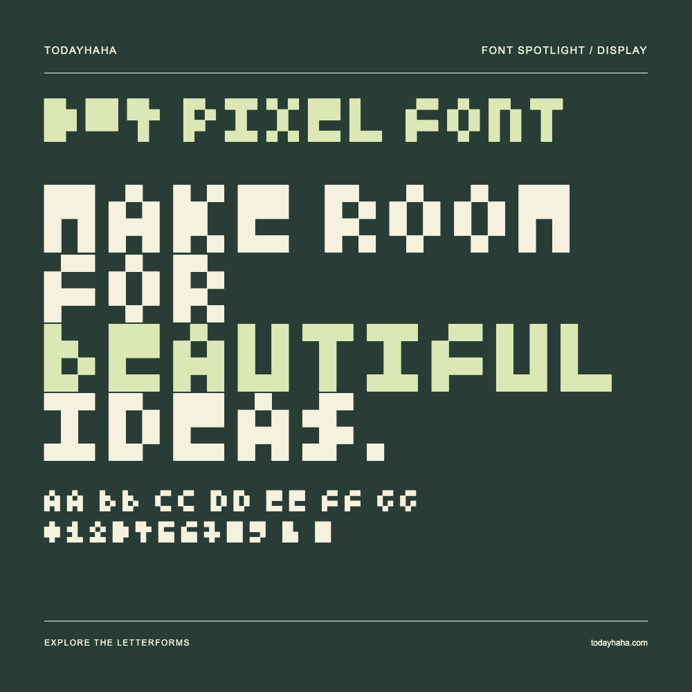 3*4 pixel font — Affiche typographique avec exemple de texte