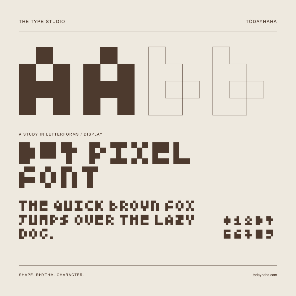 3*4 pixel font — Étude des lettres avec une phrase et des chiffres