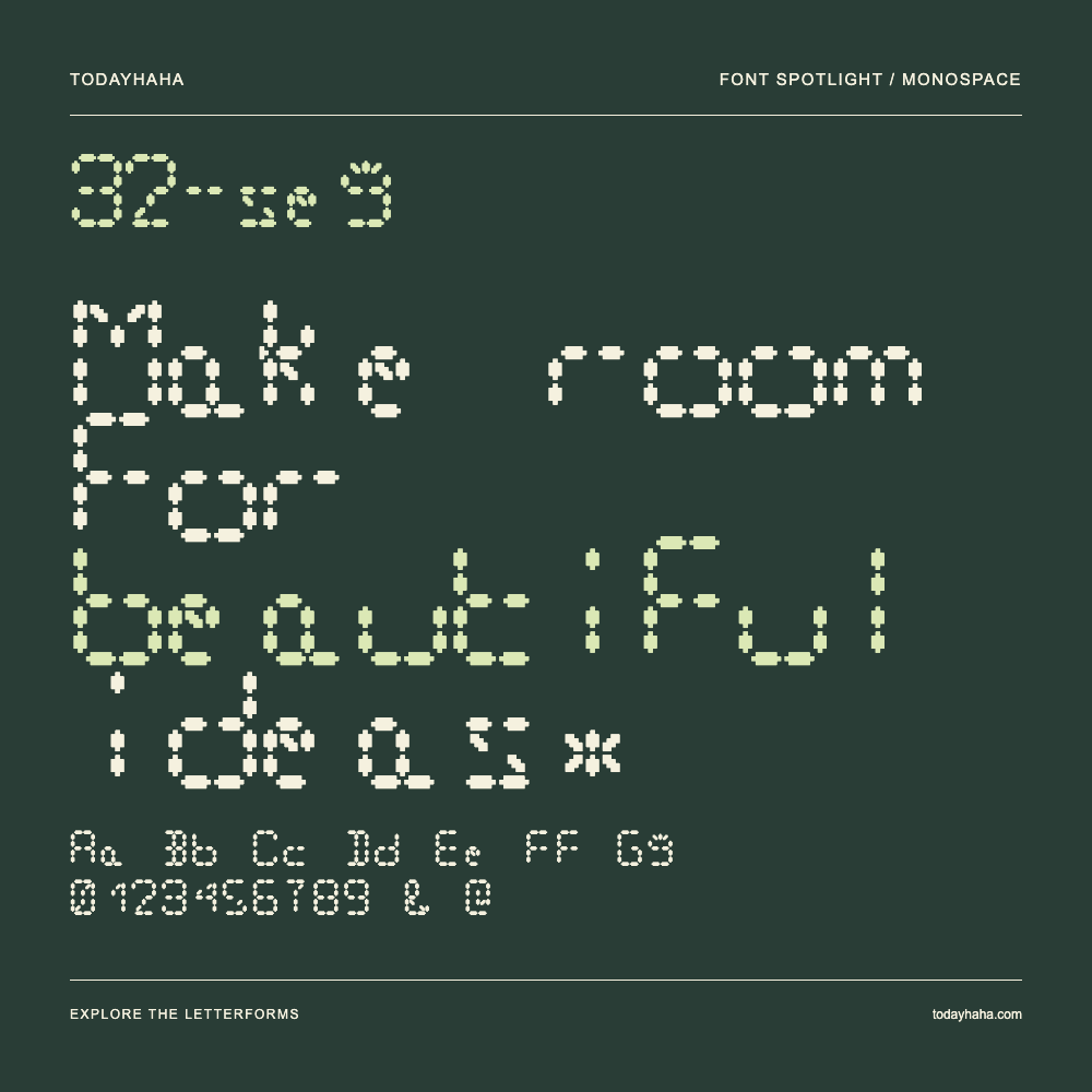 32-seg — Typografieposter mit Beispieltext