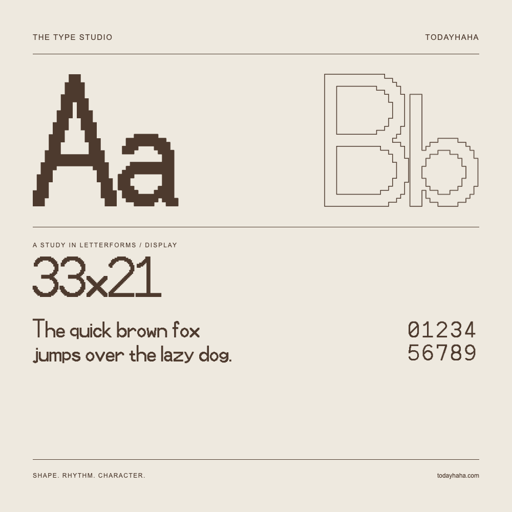 33x21 — Studio delle lettere con frase e numeri