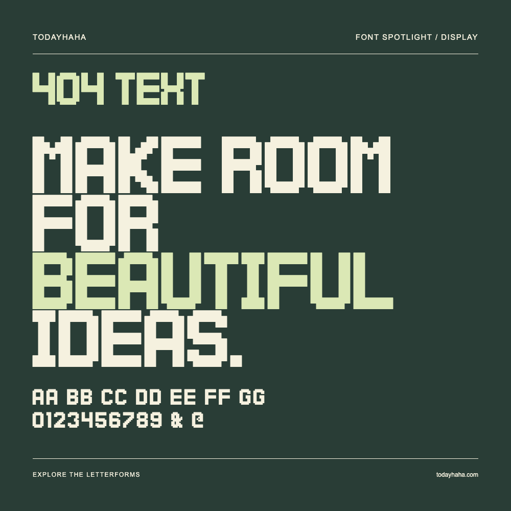 404 text — Typografieposter mit Beispieltext