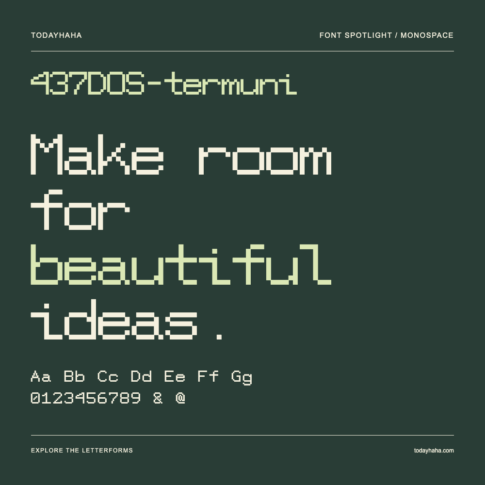 437DOS-termuni — Typography poster with sample text
