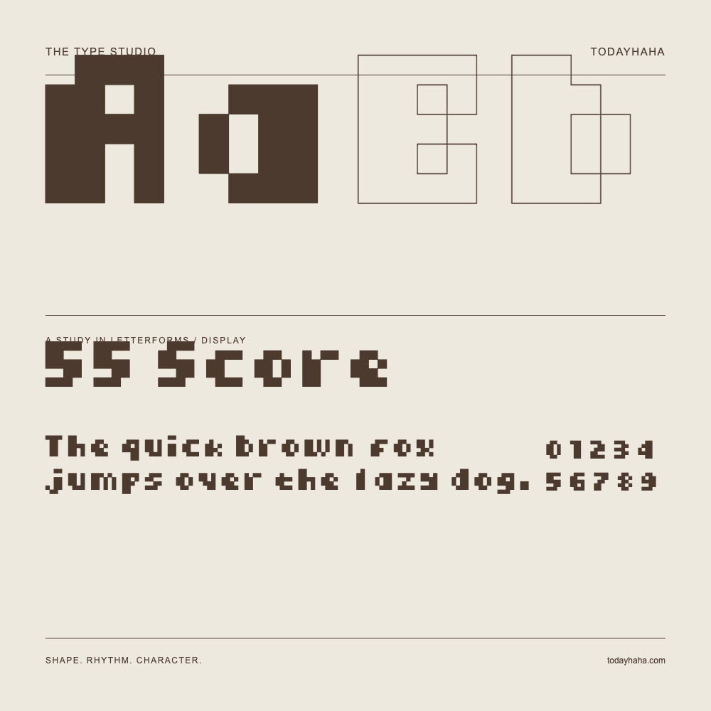 55 Score — Étude des lettres avec une phrase et des chiffres