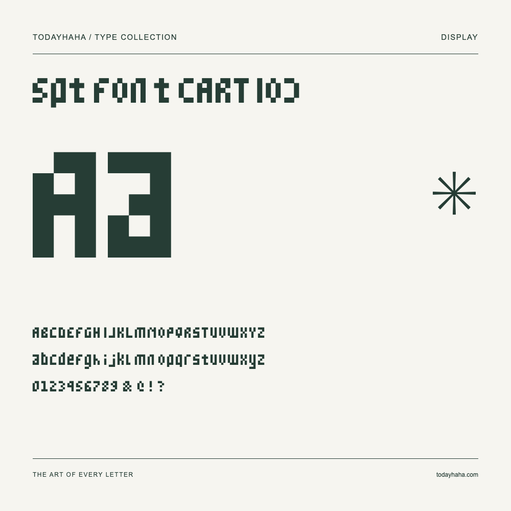 5pt Font (ARTIO) — Spécimen avec majuscules, minuscules et chiffres