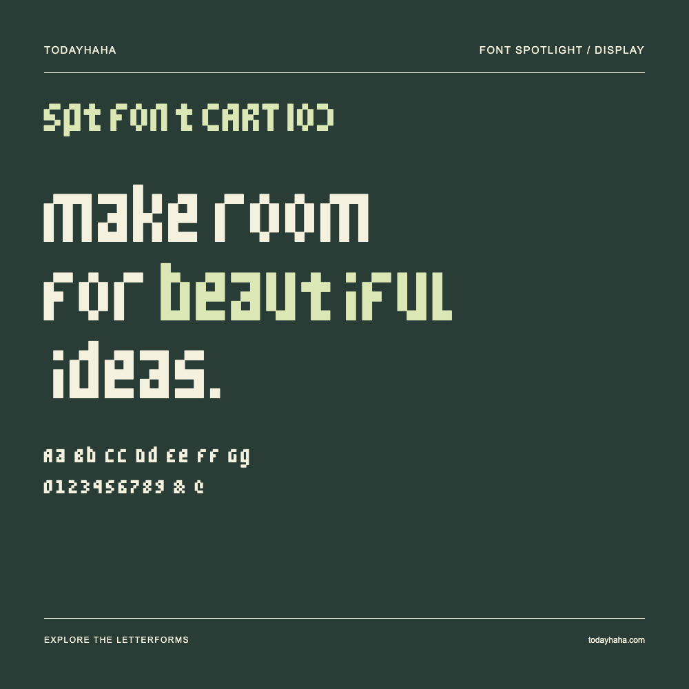 5pt Font (ARTIO) — Affiche typographique avec exemple de texte