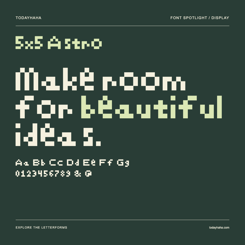 5x5 Astro — Póster tipográfico con texto de muestra