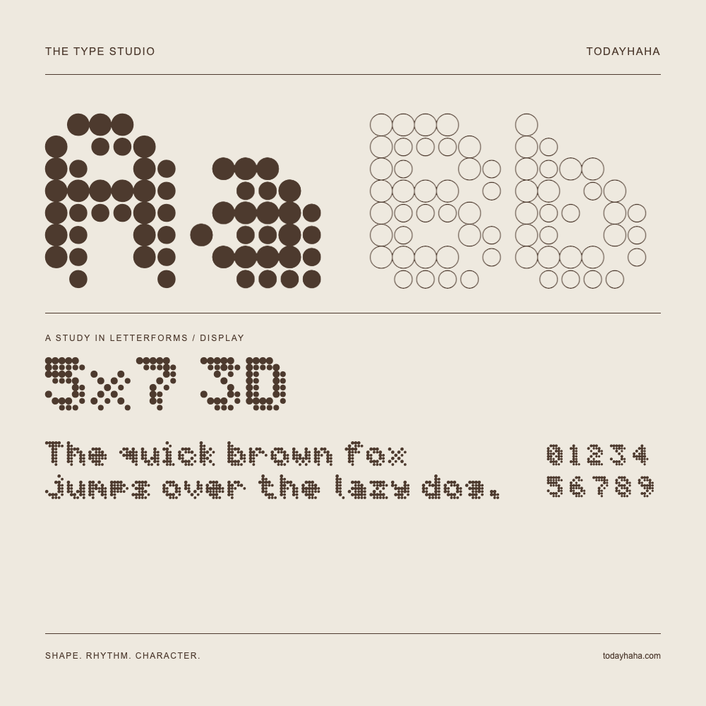 5x7 3D — Studio delle lettere con frase e numeri