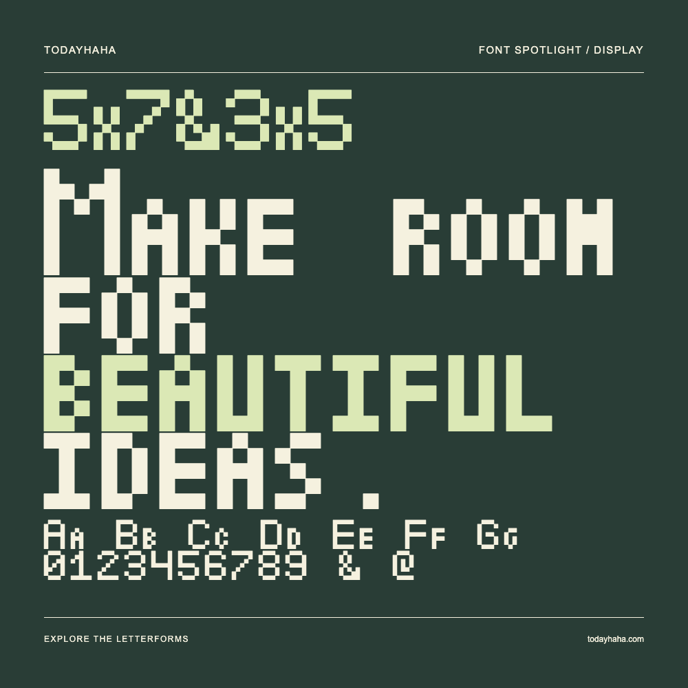 5x7&3x5 — Póster tipográfico con texto de muestra