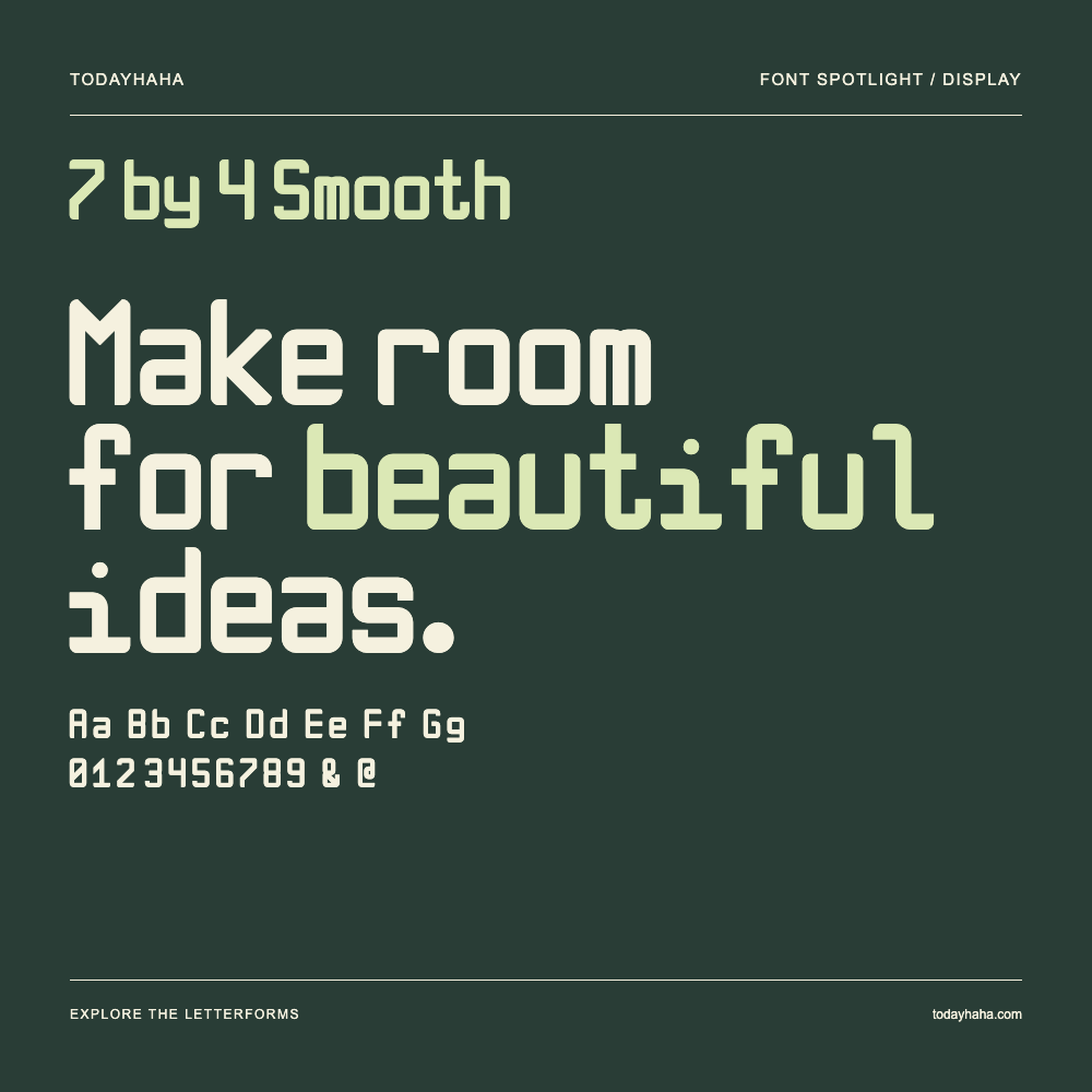 7 by 4 Smooth — Póster tipográfico con texto de muestra