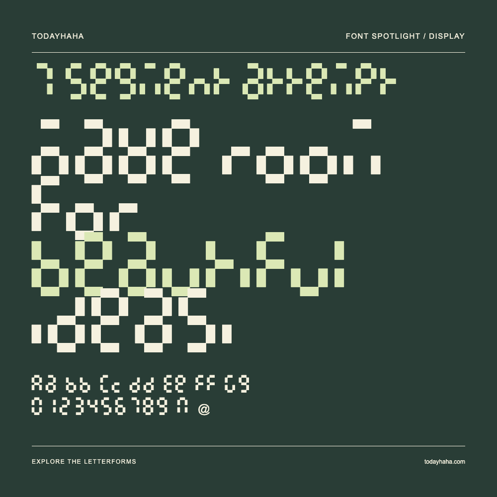 7 Segment attempt — Affiche typographique avec exemple de texte