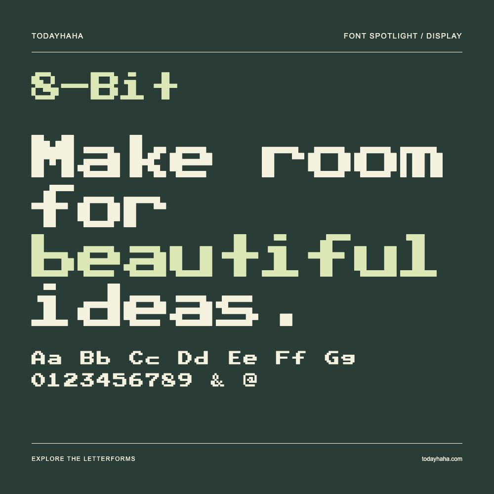 8-Bit — Typografieposter mit Beispieltext