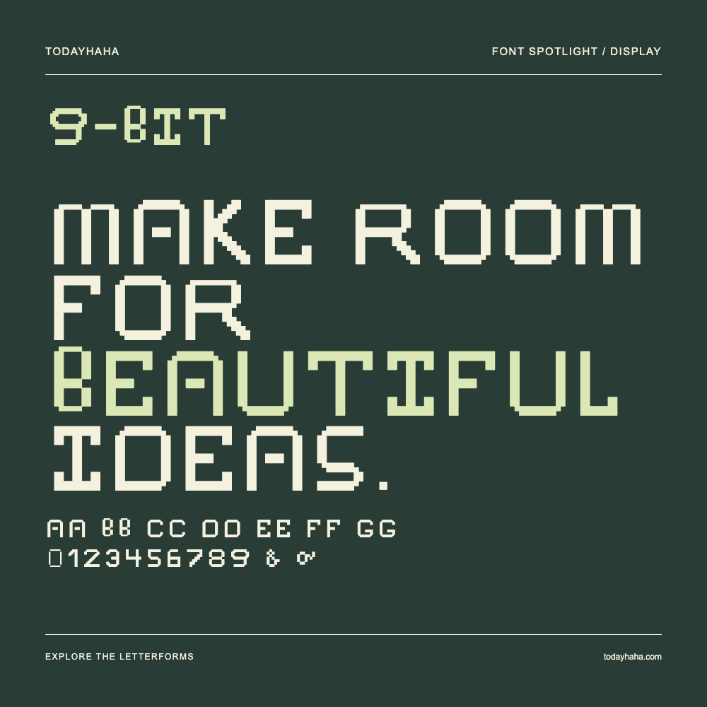 9-bit — Typografieposter mit Beispieltext