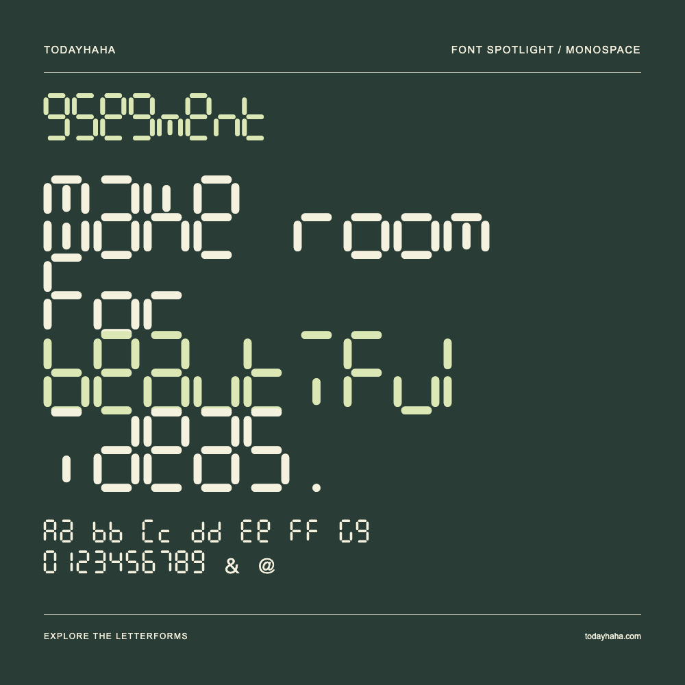 9Segment — Typography poster with sample text