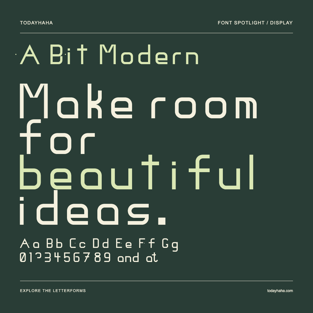 A Bit Modern — Typografieposter mit Beispieltext