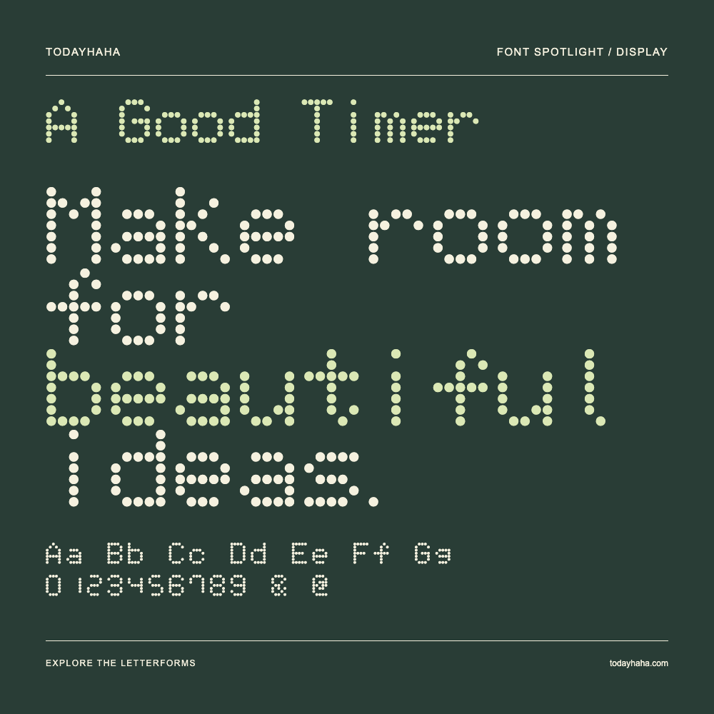 A Good Timer — Typografieposter mit Beispieltext