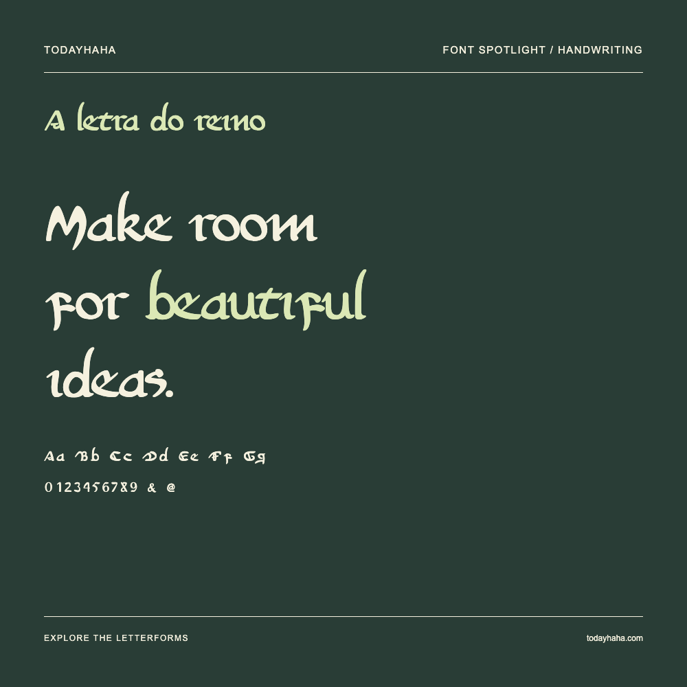 A letra do reino — Poster tipografico con testo di esempio