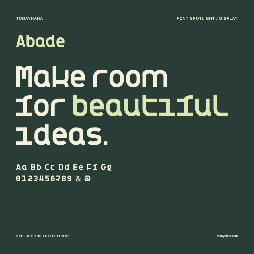 Abade — Typografieposter mit Beispieltext