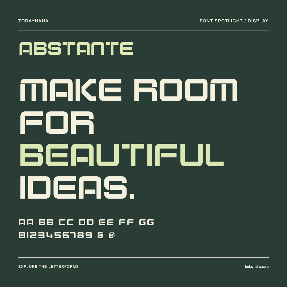 Abstante — Typografieposter mit Beispieltext