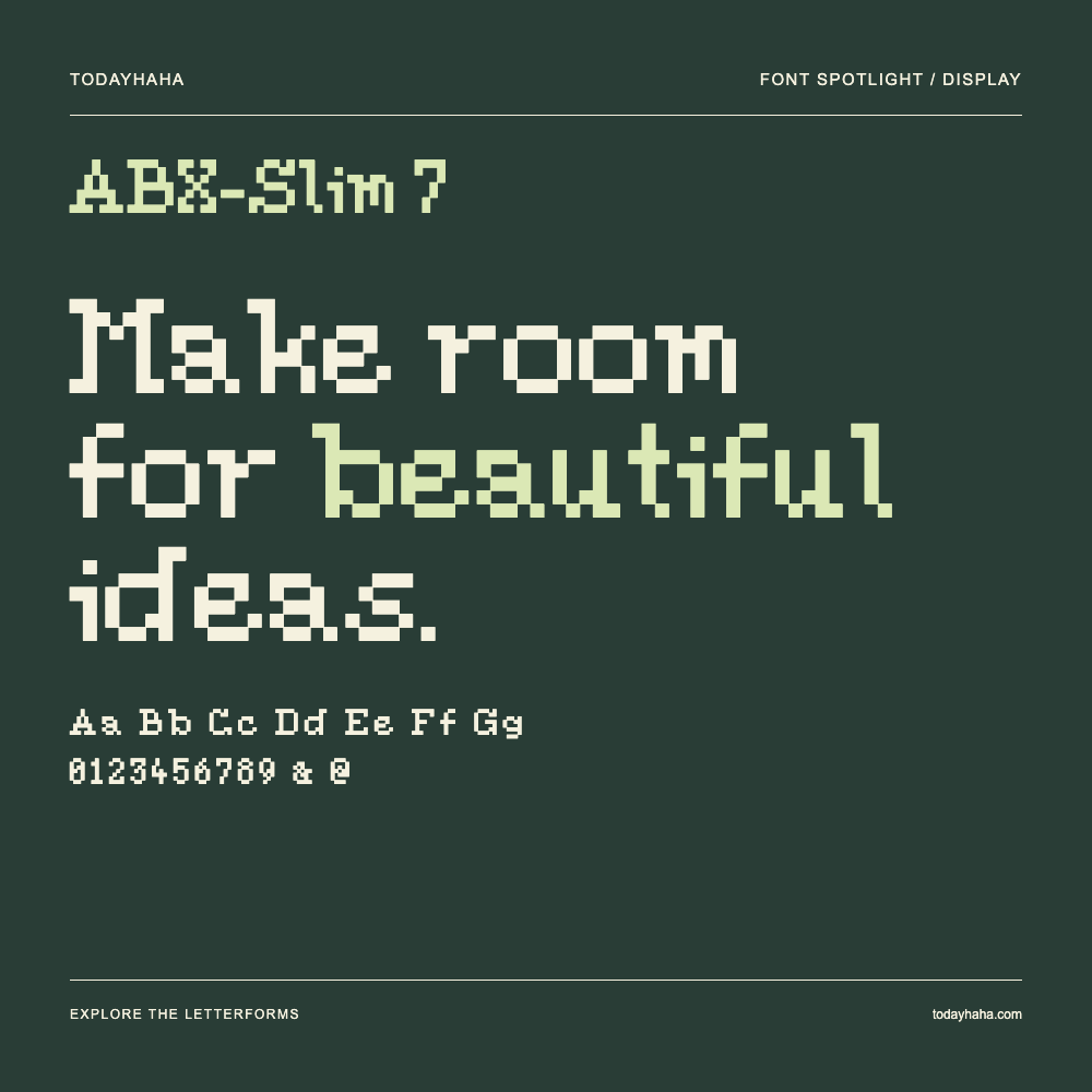 ABX-Slim 7 — Affiche typographique avec exemple de texte