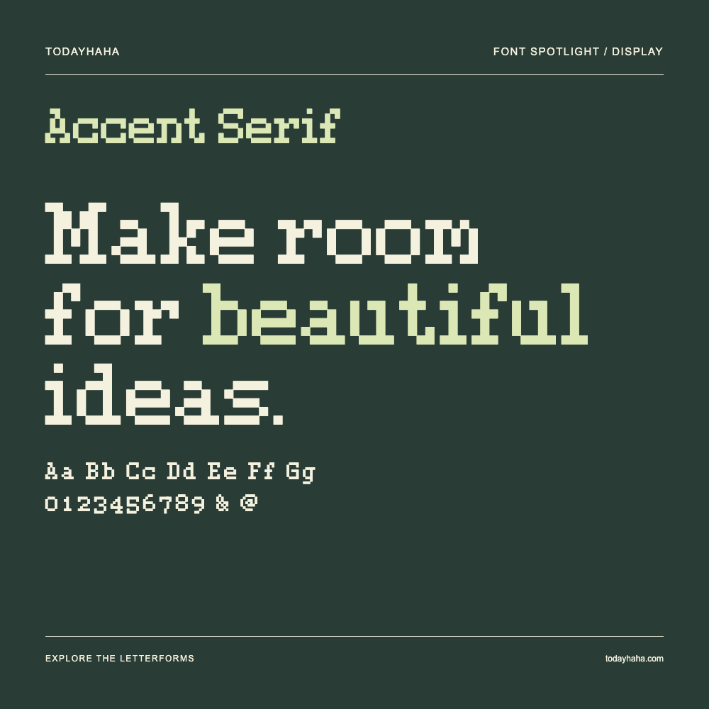 Accent Serif — Poster tipografico con testo di esempio