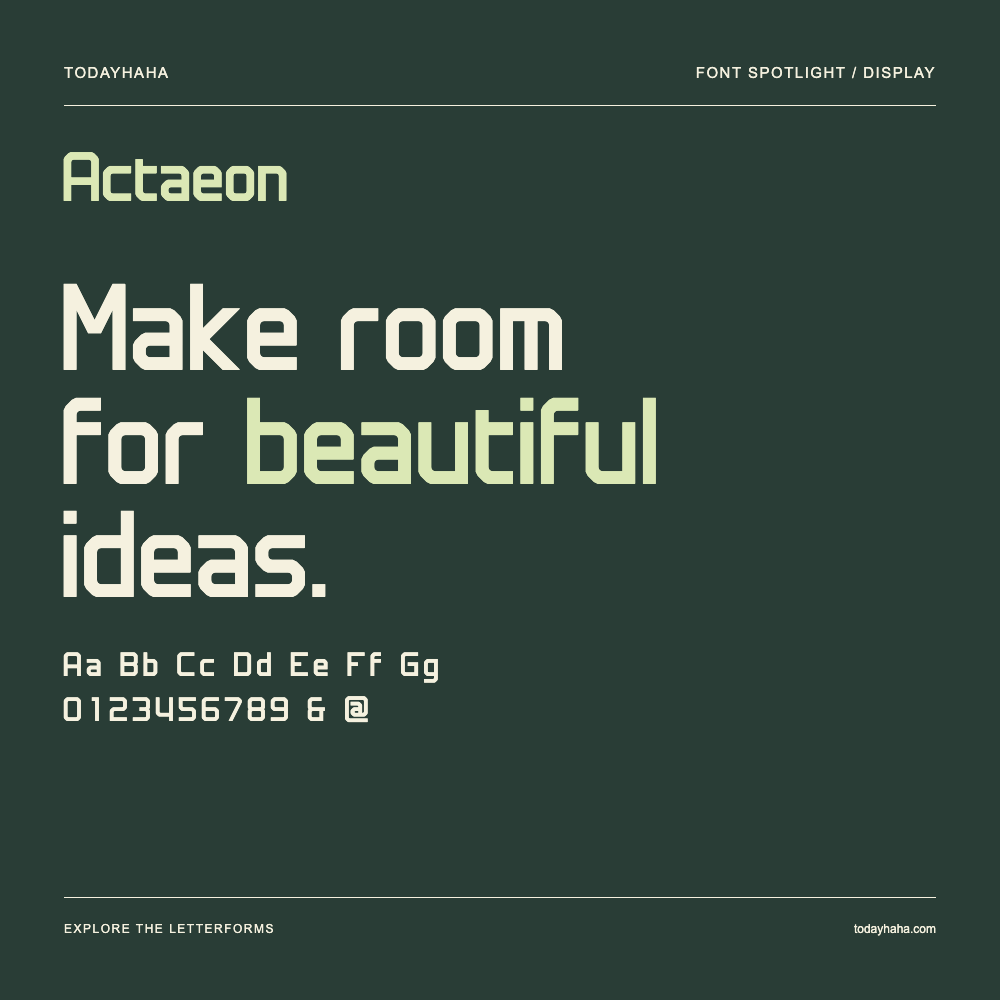 Actaeon — 字体排版海报：示例文字