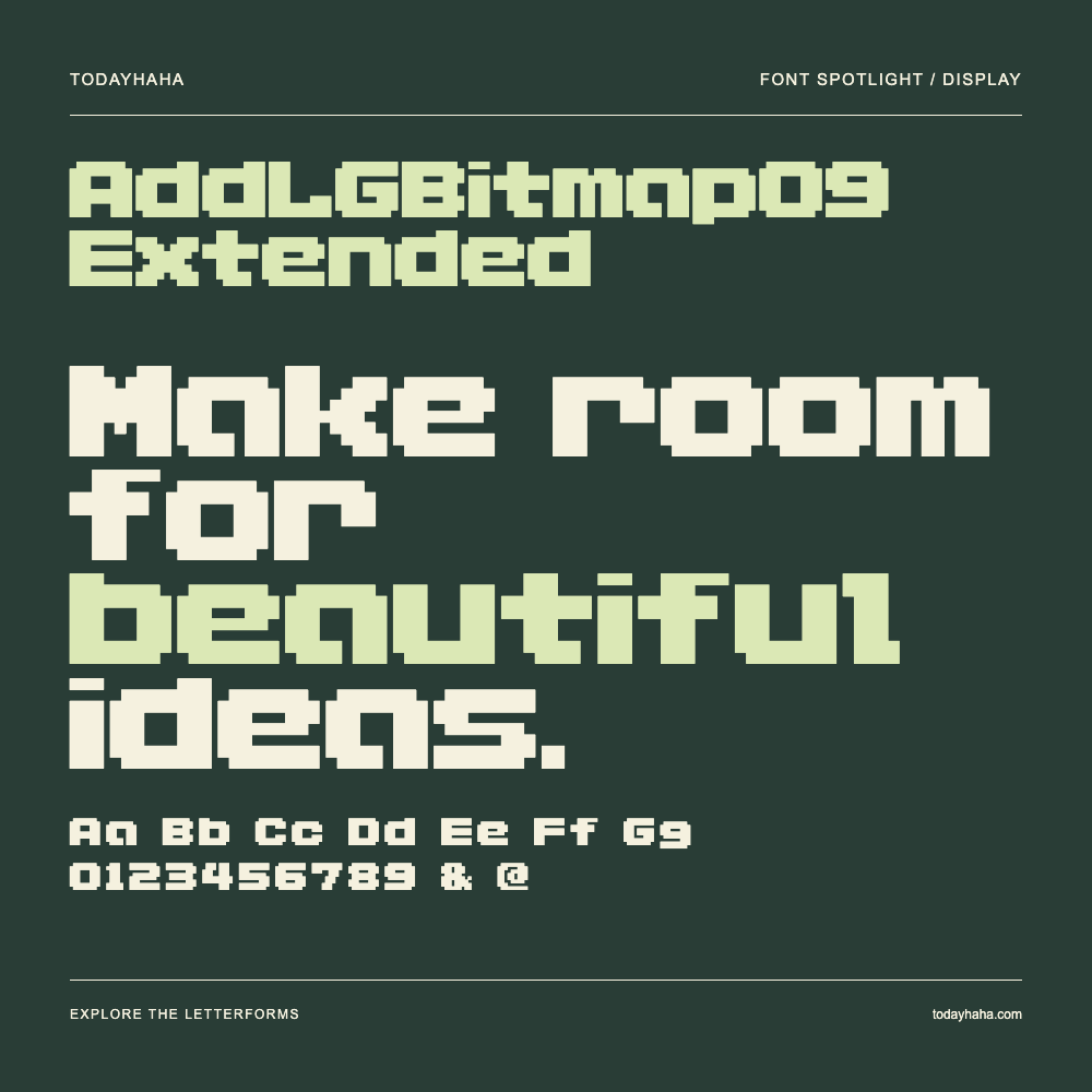 AddLGBitmap09 Extended — Póster tipográfico con texto de muestra