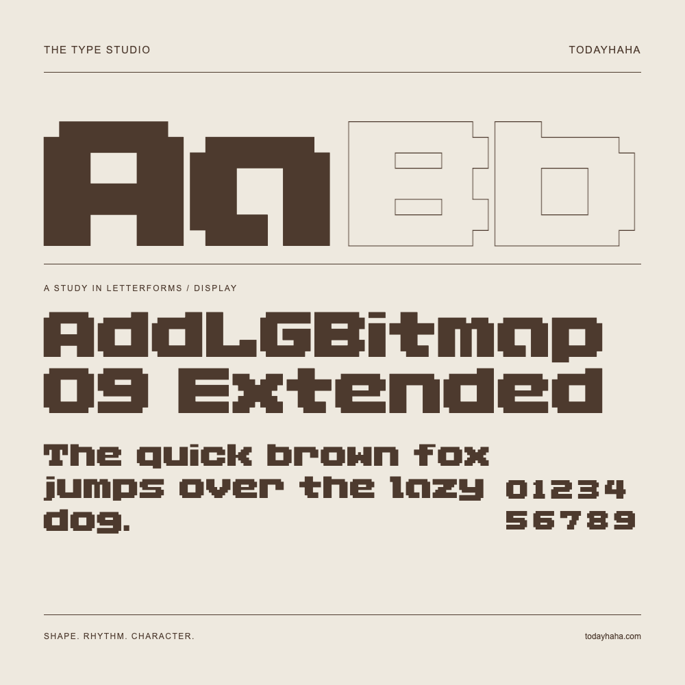 AddLGBitmap09 Extended — Estudio de letras con una frase y números