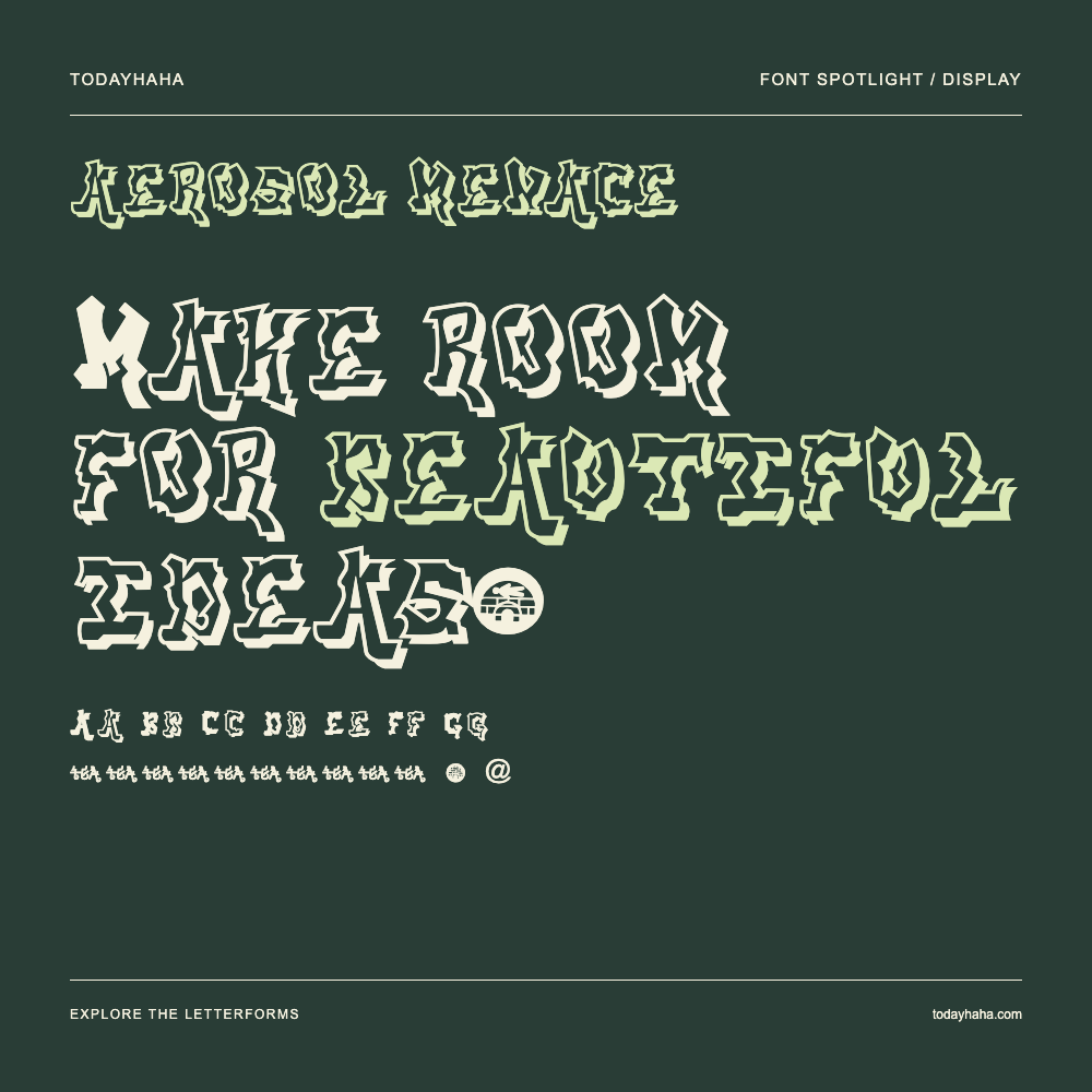 aerosol menace — Typography poster with sample text