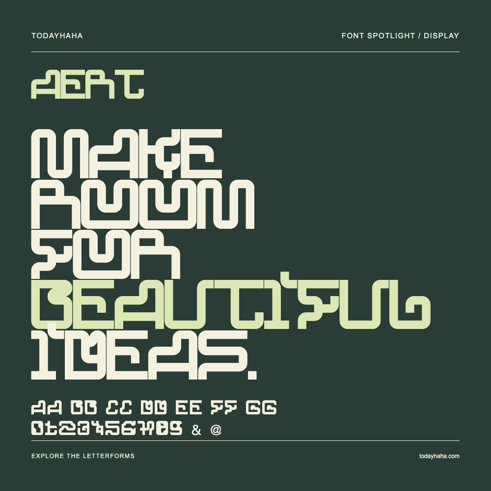 aert — Typografieposter mit Beispieltext