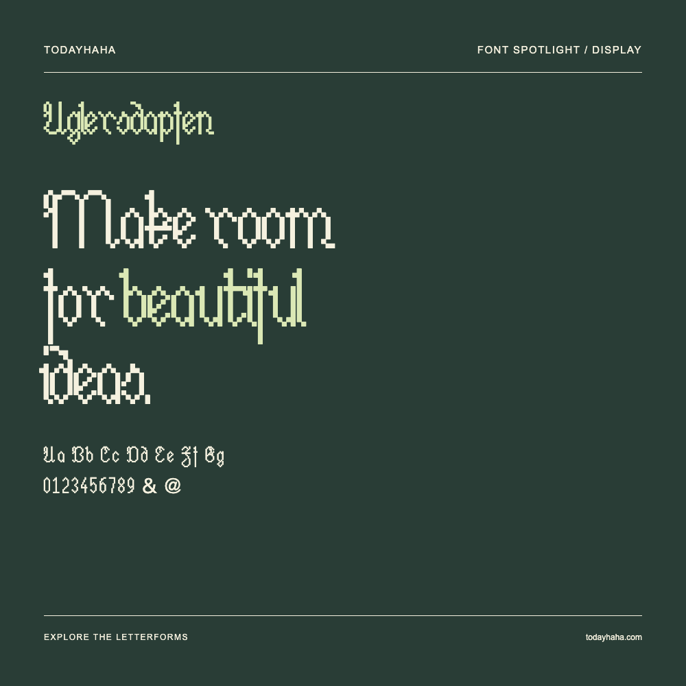 Aglersdapfen — Typography poster with sample text