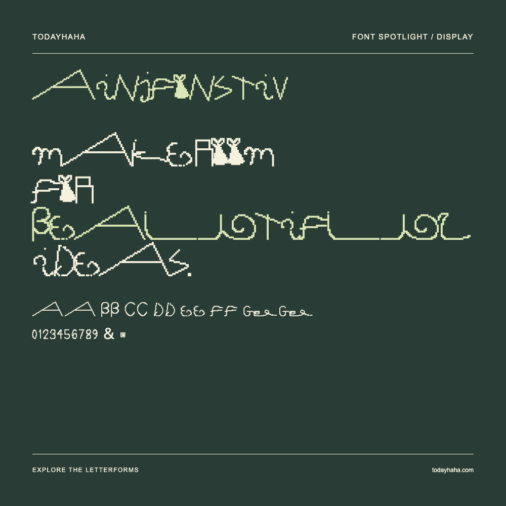 AINJFONSTIV — Typography poster with sample text