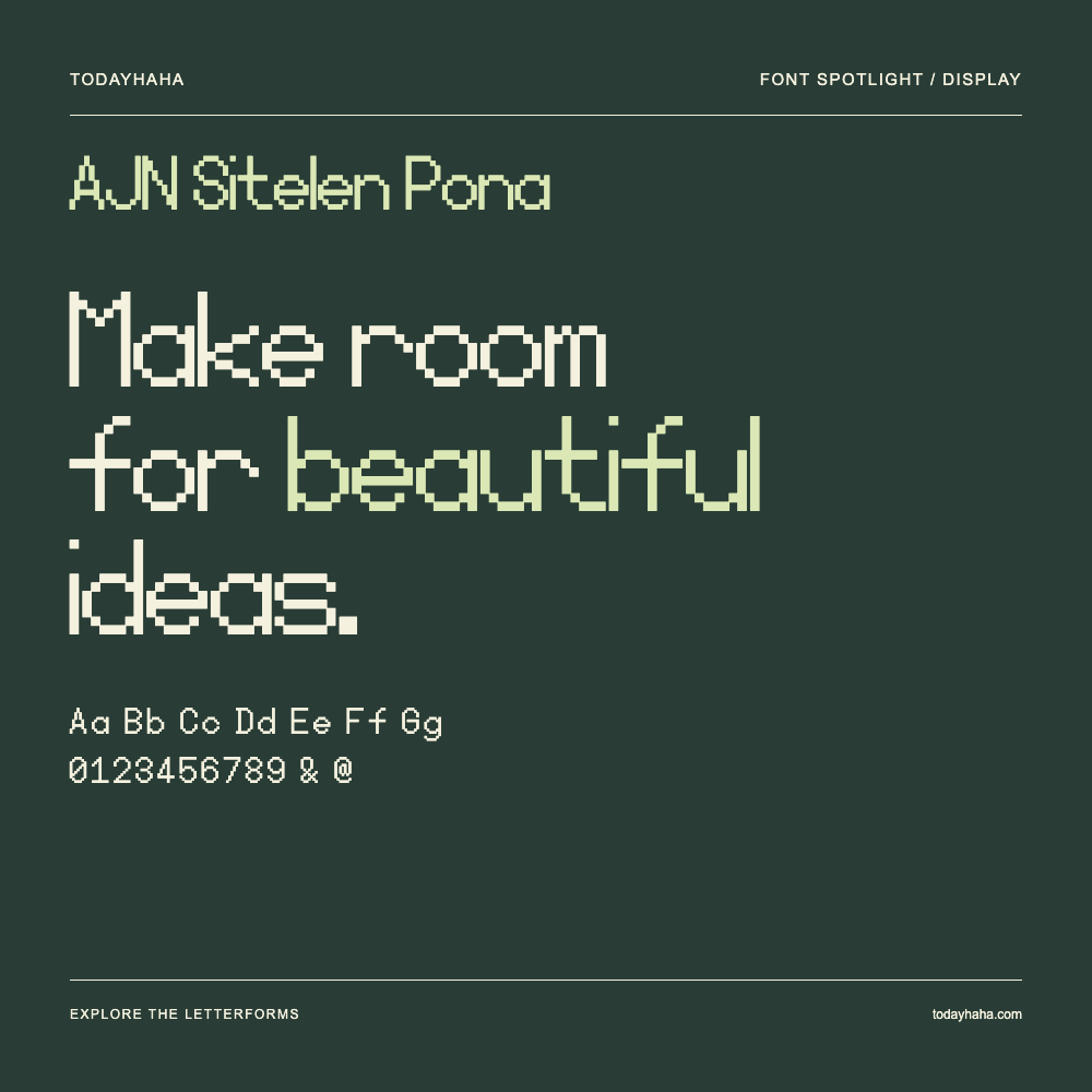 AJN Sitelen Pona — Typography poster with sample text