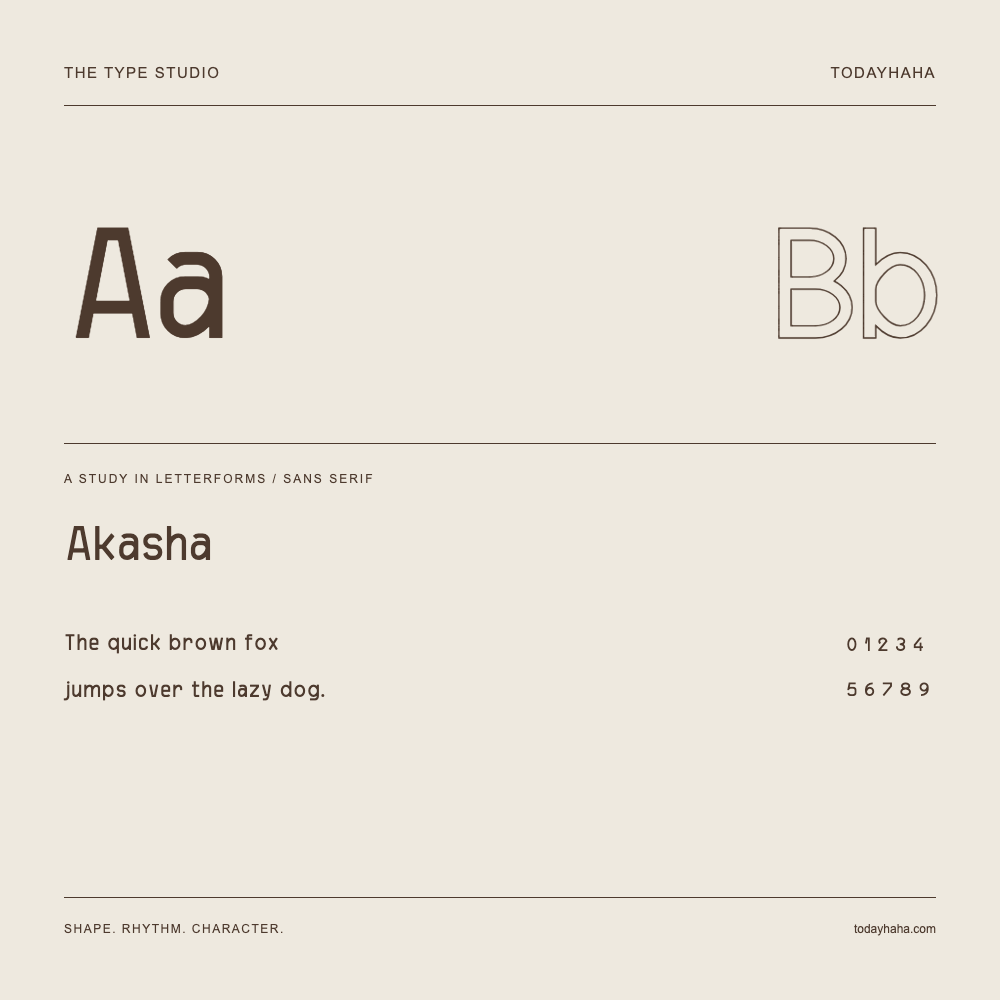 Akasha — Estudio de letras con una frase y números
