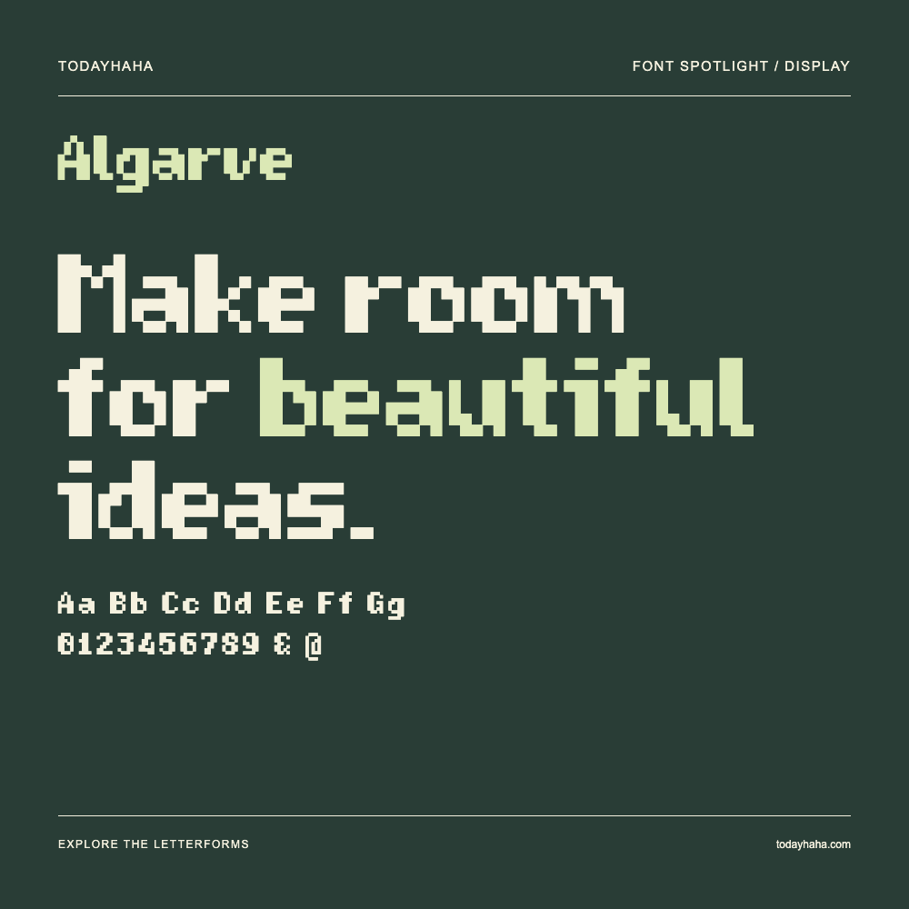 Algarve — Póster tipográfico con texto de muestra