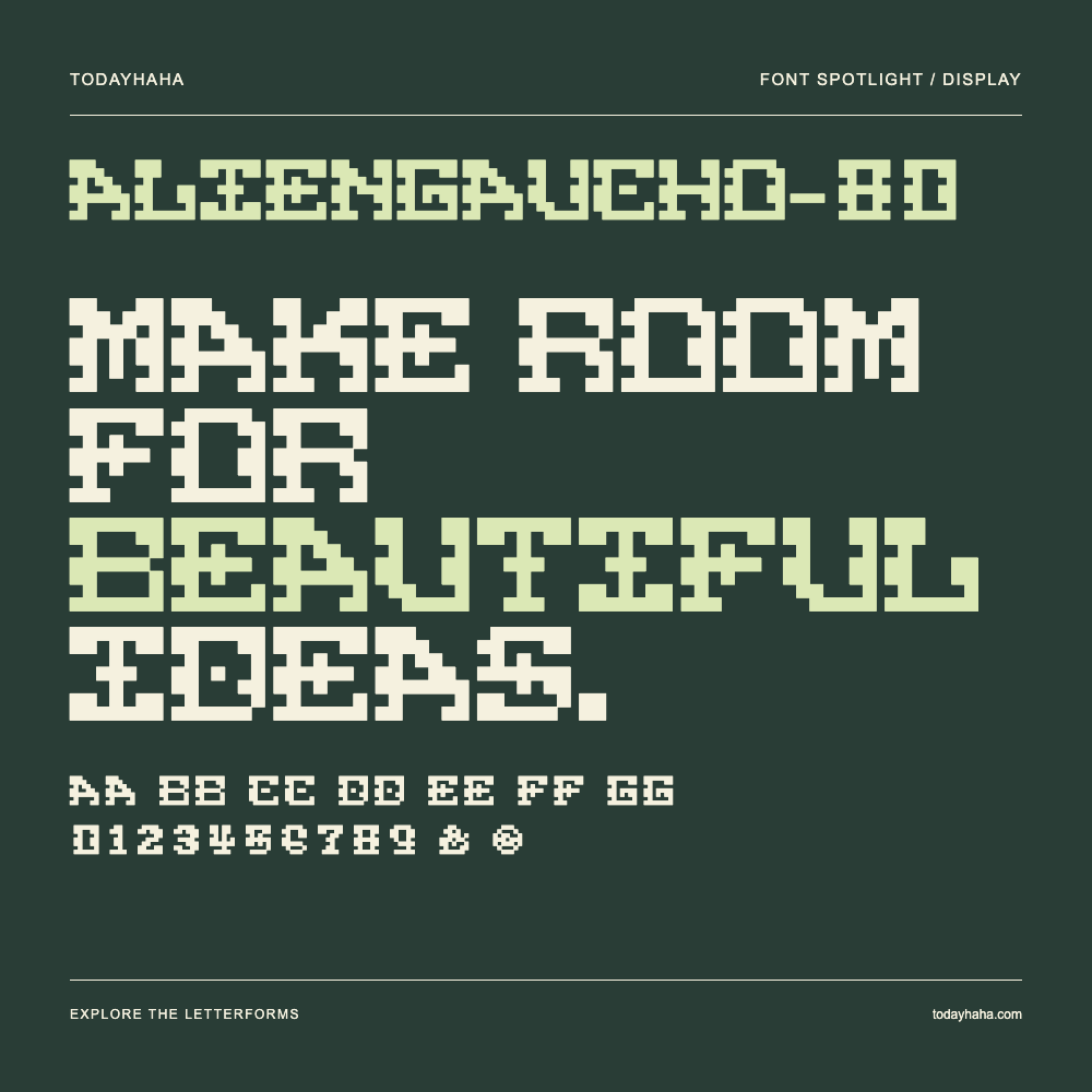 AlienGaucho-80 — 字体排版海报：示例文字