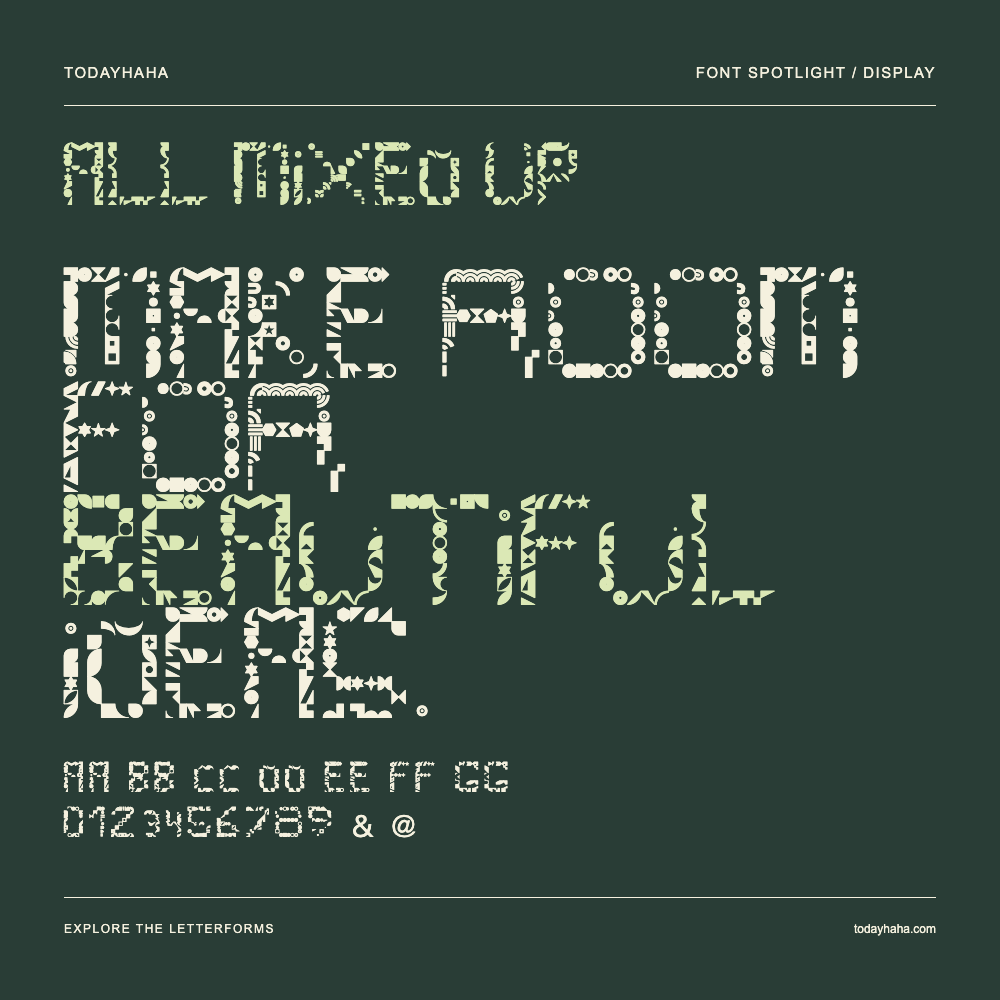All Mixed Up — Typography poster with sample text