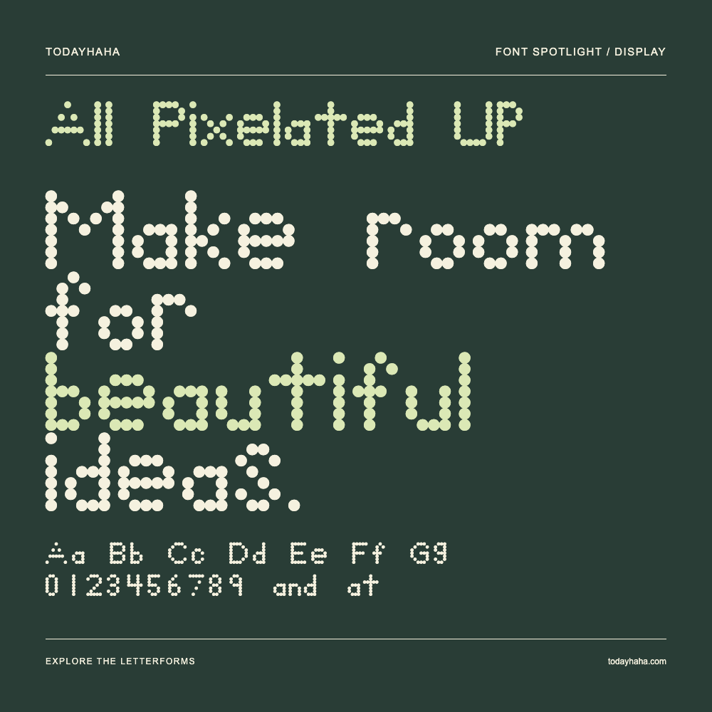 All Pixelated Up — 字体排版海报：示例文字