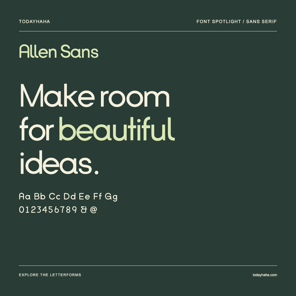 Allen Sans — Typografieposter mit Beispieltext