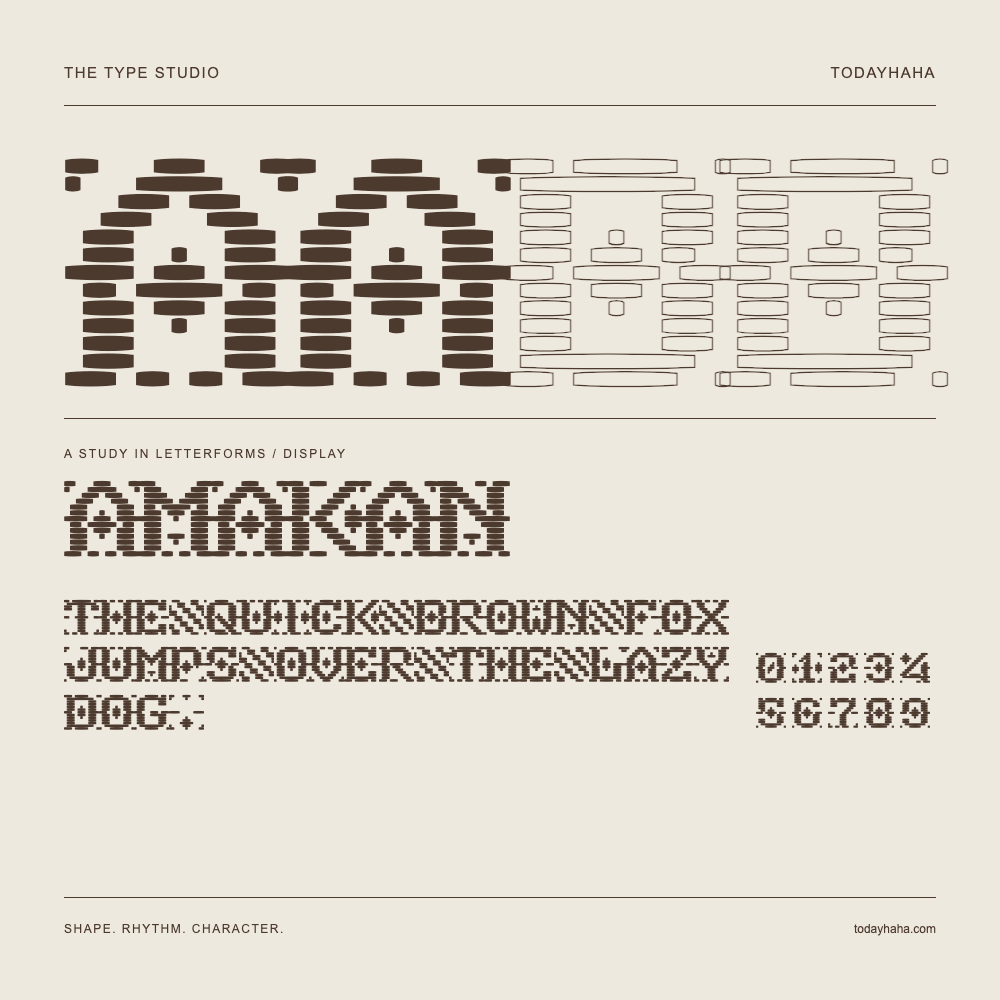 Amakan — Studio delle lettere con frase e numeri