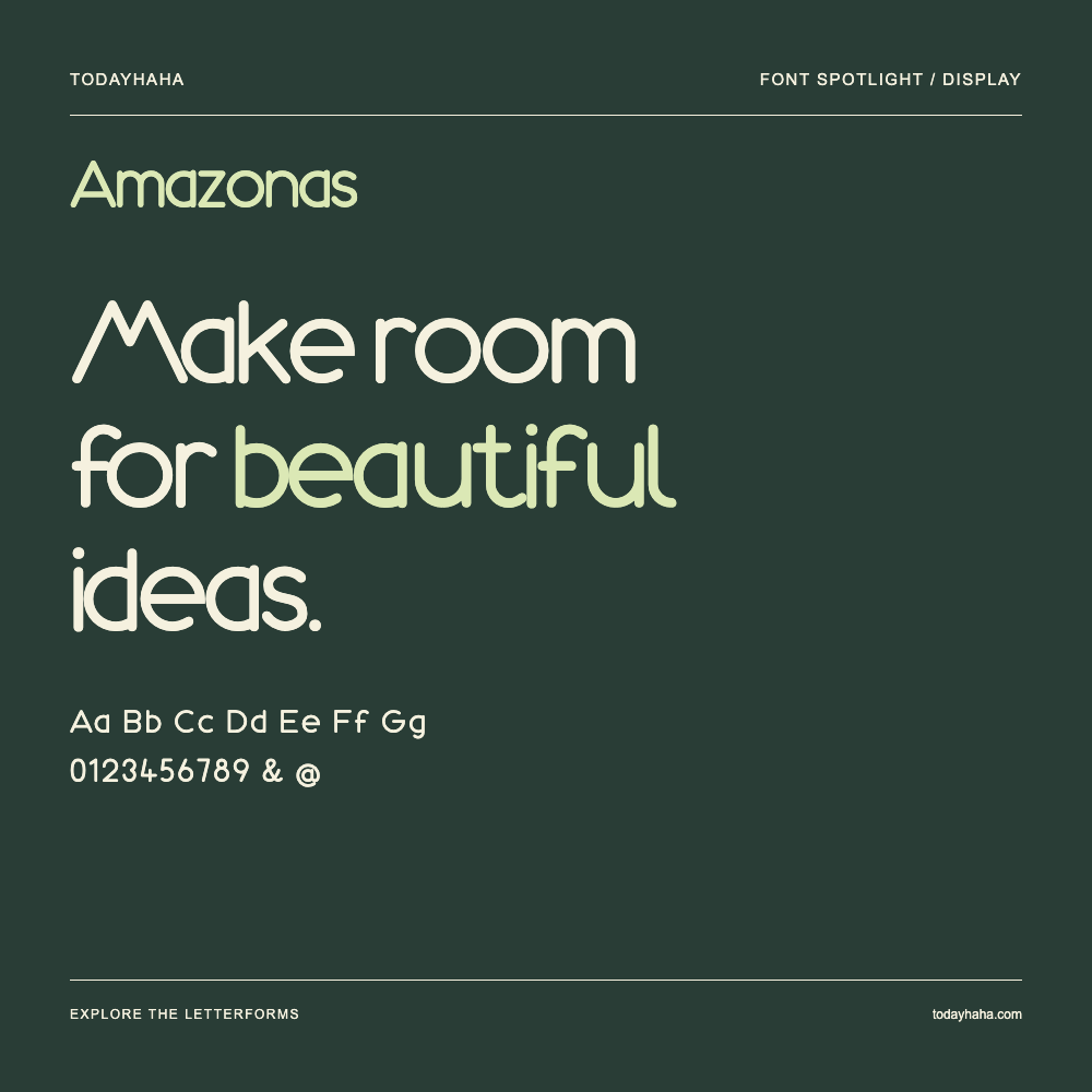 Amazonas — Typografieposter mit Beispieltext