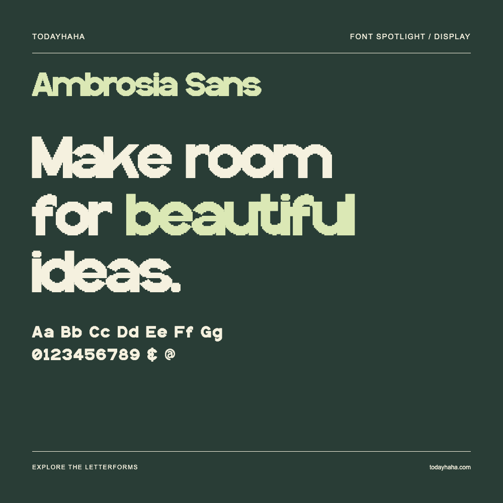 Ambrosia Sans — Typography poster with sample text